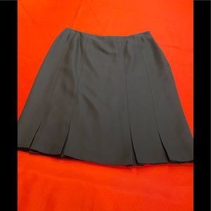 Valarie Stevens Black Skirt with Boxed Pleats Size 8